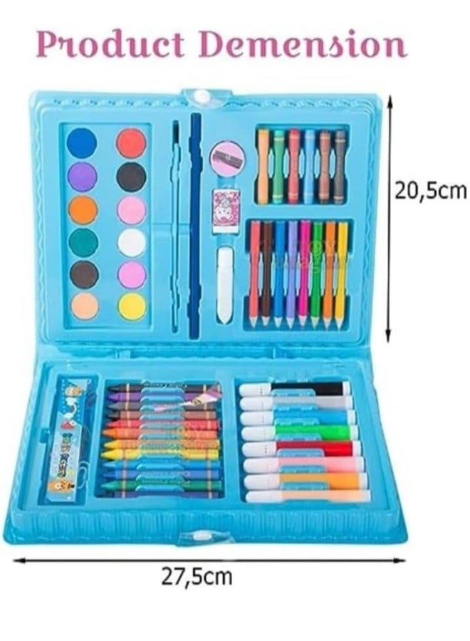 Manos 68 PIECES MIX COLOUR SET,CRAYON,WAX,WATERCOLOUR,PENCIL COLOUR SET FOR KIDS PACK OF 1 (Blue) - Image 3